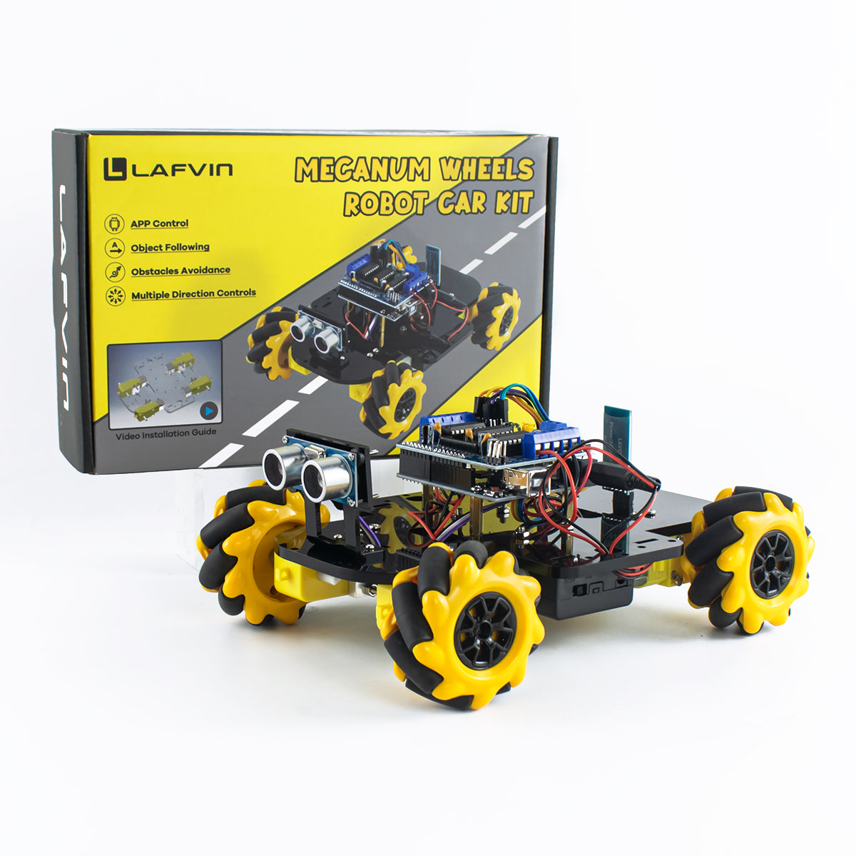 LAFVIN 4WD Mecanum Robot Car for Arduino Robot Car Kit Smart DIY Programming Project
