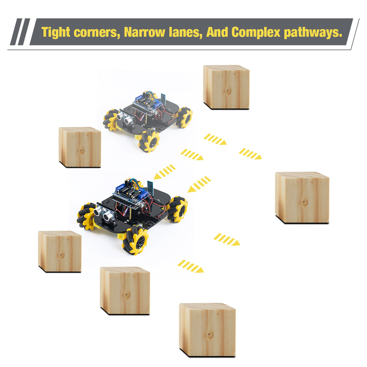 LAFVIN 4WD Mecanum Robot Car for Arduino Robot Car Kit Smart DIY Programming Project