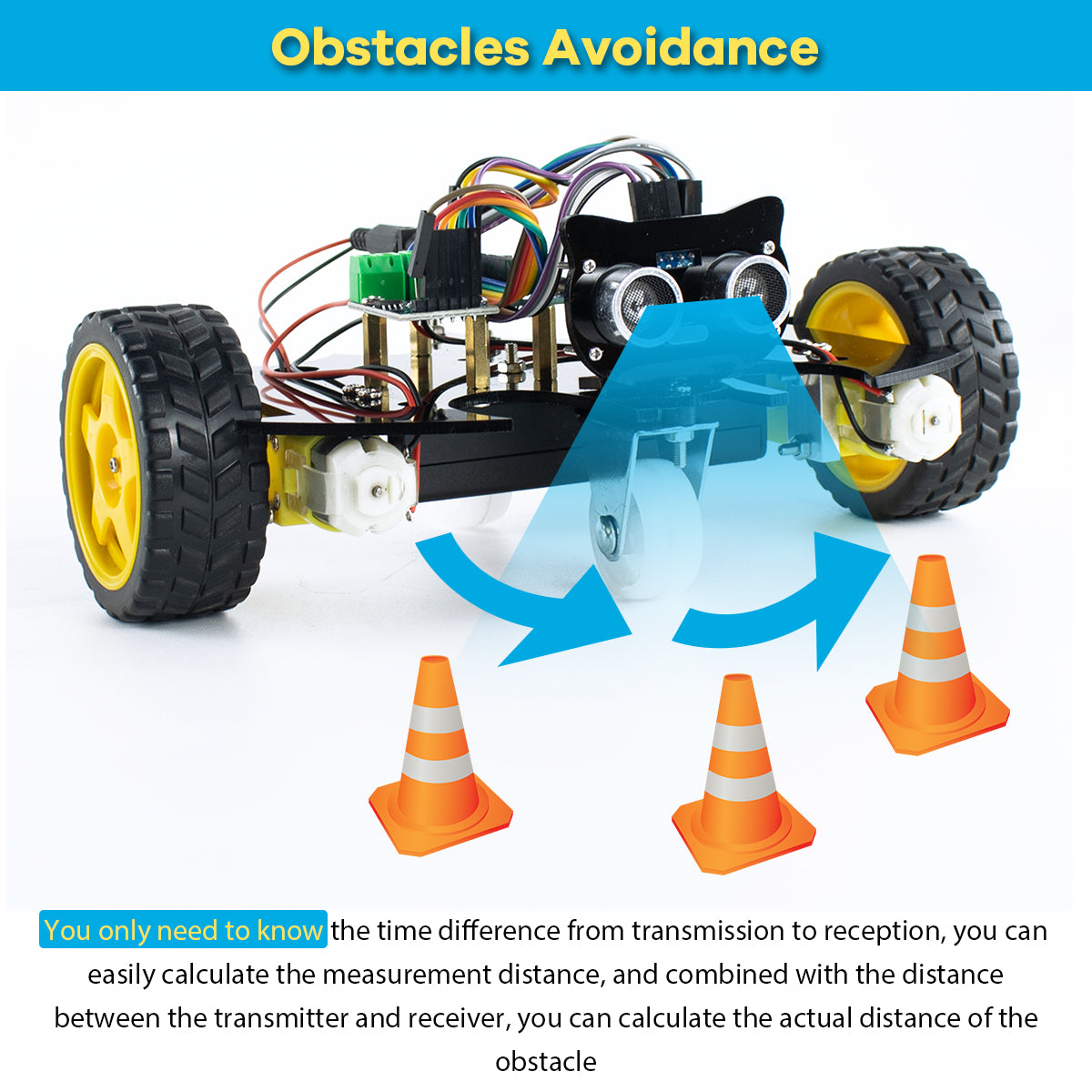 LAFVIN 2WD Smart Robot Car Chassis Kit for Arduino Project DIY Electronic Educational Automation Robot Car