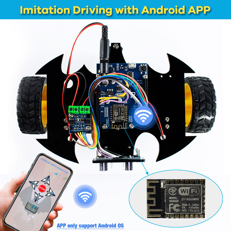 LAFVIN 2WD Smart Robot Car Chassis Kit for Arduino Project DIY Electro