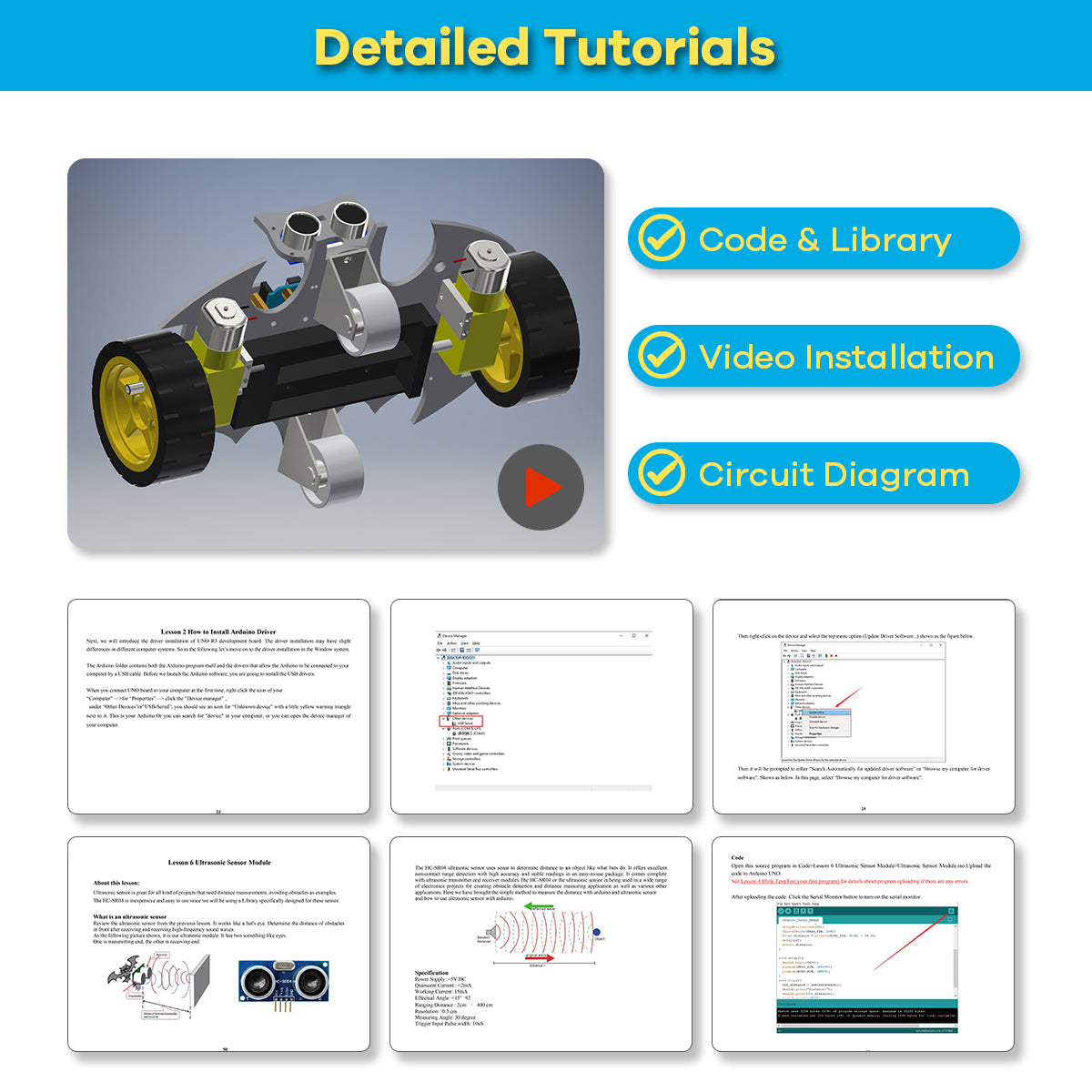LAFVIN 2WD Smart Robot Car Chassis Kit for Arduino Project DIY Electronic Educational Automation Robot Car