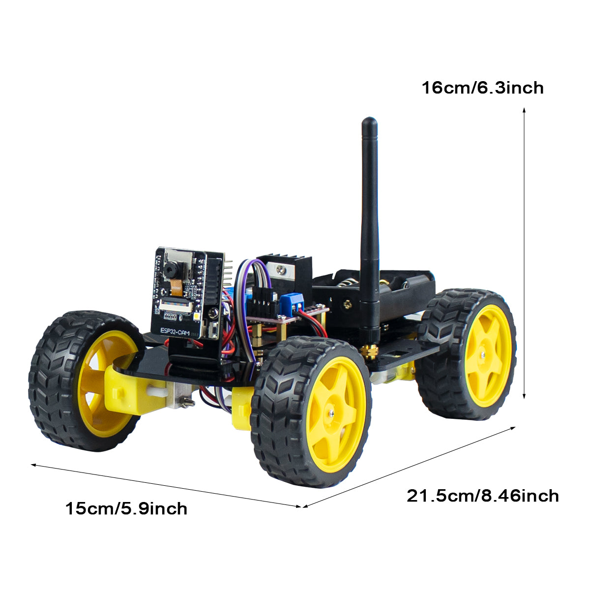 LAFVIN 4WD Smart Robot Car ESP32 Camera Wifi Automation Kit for Arduino ESP Robot with Codes Tutorial Complete Learning Kit