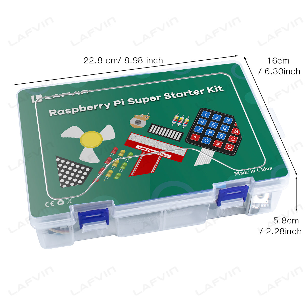 LAFVIN Super Starter Kit for Raspberry Pi Raspberry Pi 5/4/4B/3B/3B+,Python C Java Scratch ,with Tutorial Beginner Kit