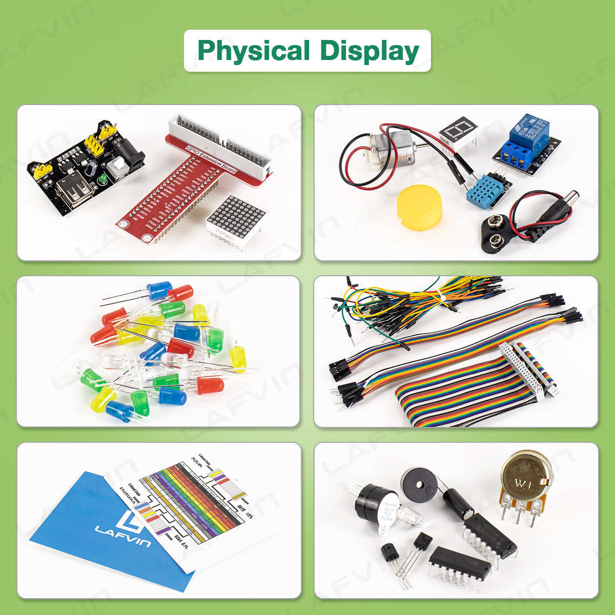 LAFVIN Basic Starter Kit for Raspberry Pi Development Board Breadboard LCD1602 Module Python C Java Scratch Beginner Kit