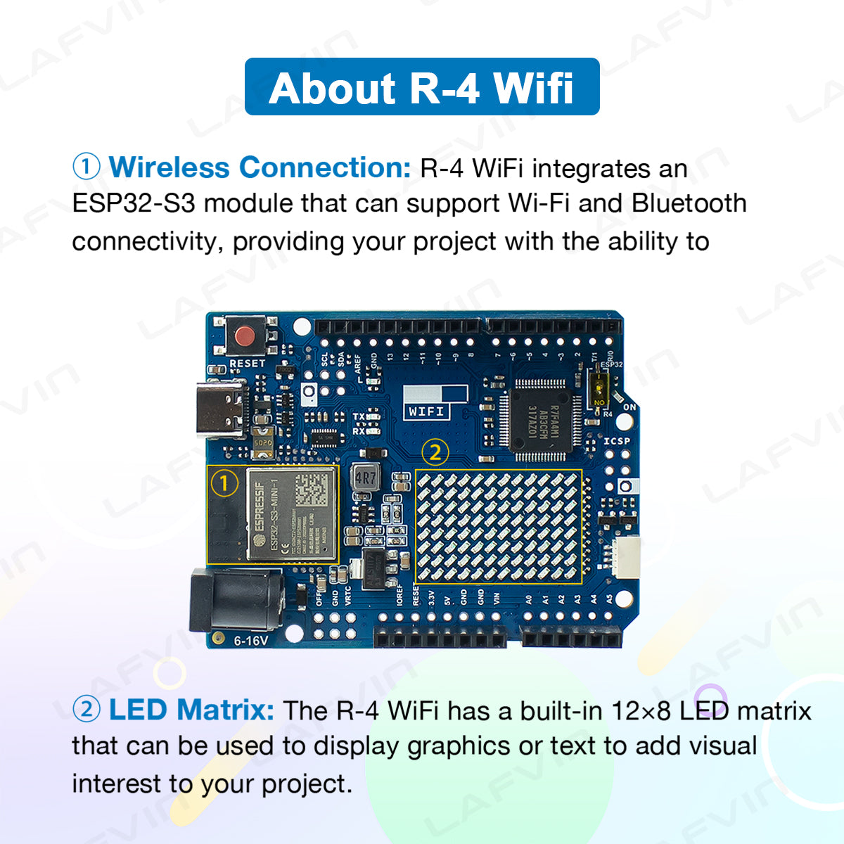 LAFVIN Complete Starter Kit for Arduino for R4 with Tutorial Updated DIY Electronics Learning Set with Box