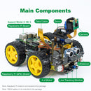 LAFVIN Robot Car Kit for Raspberry Pi 4WD Smart Car Kit with Cam Module Python Programming DIY Projects Kit