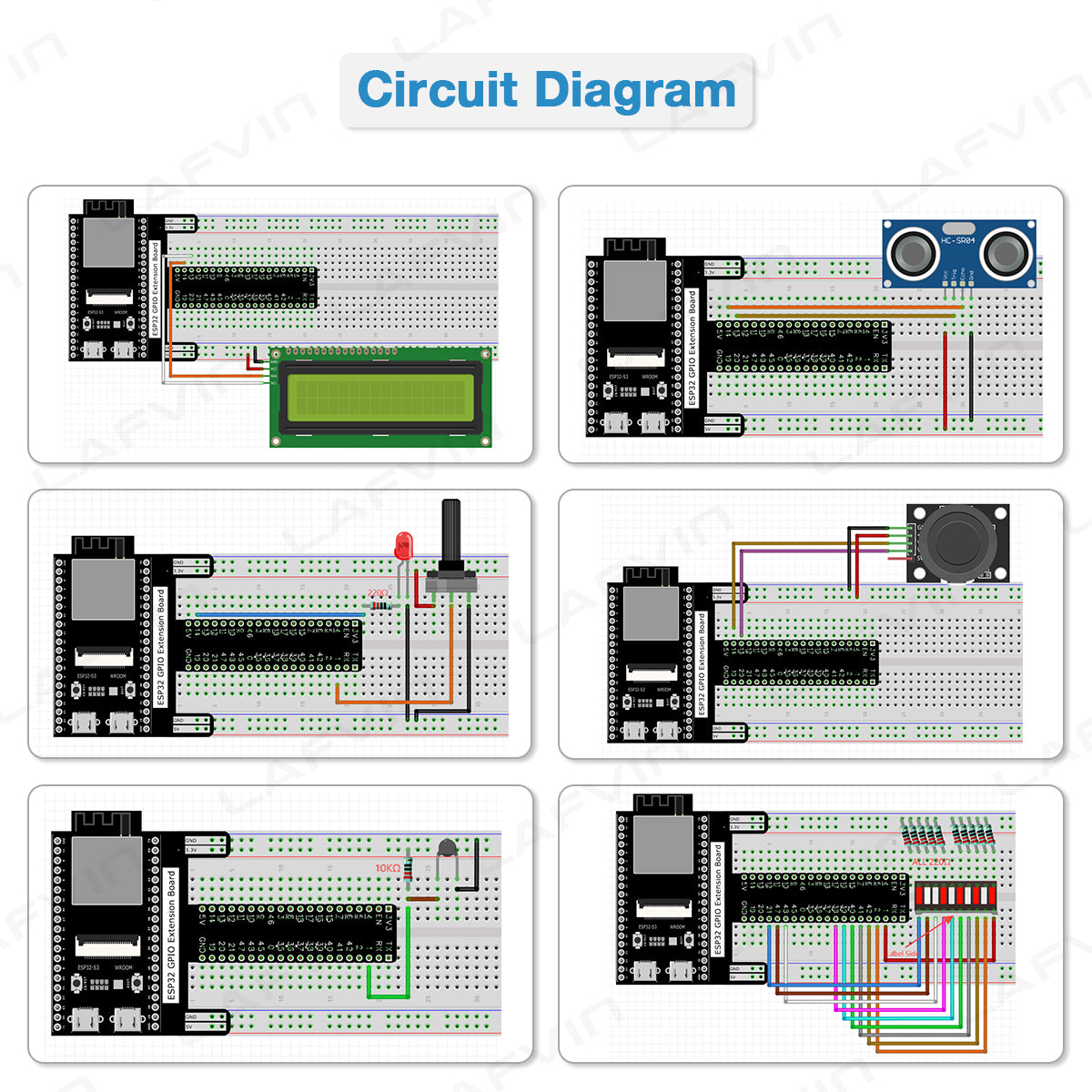 LAFVIN Super Starter Kit for ESP32-S3-WROOM MicroPython and C Language Programming Learning Kit with Tutorial
