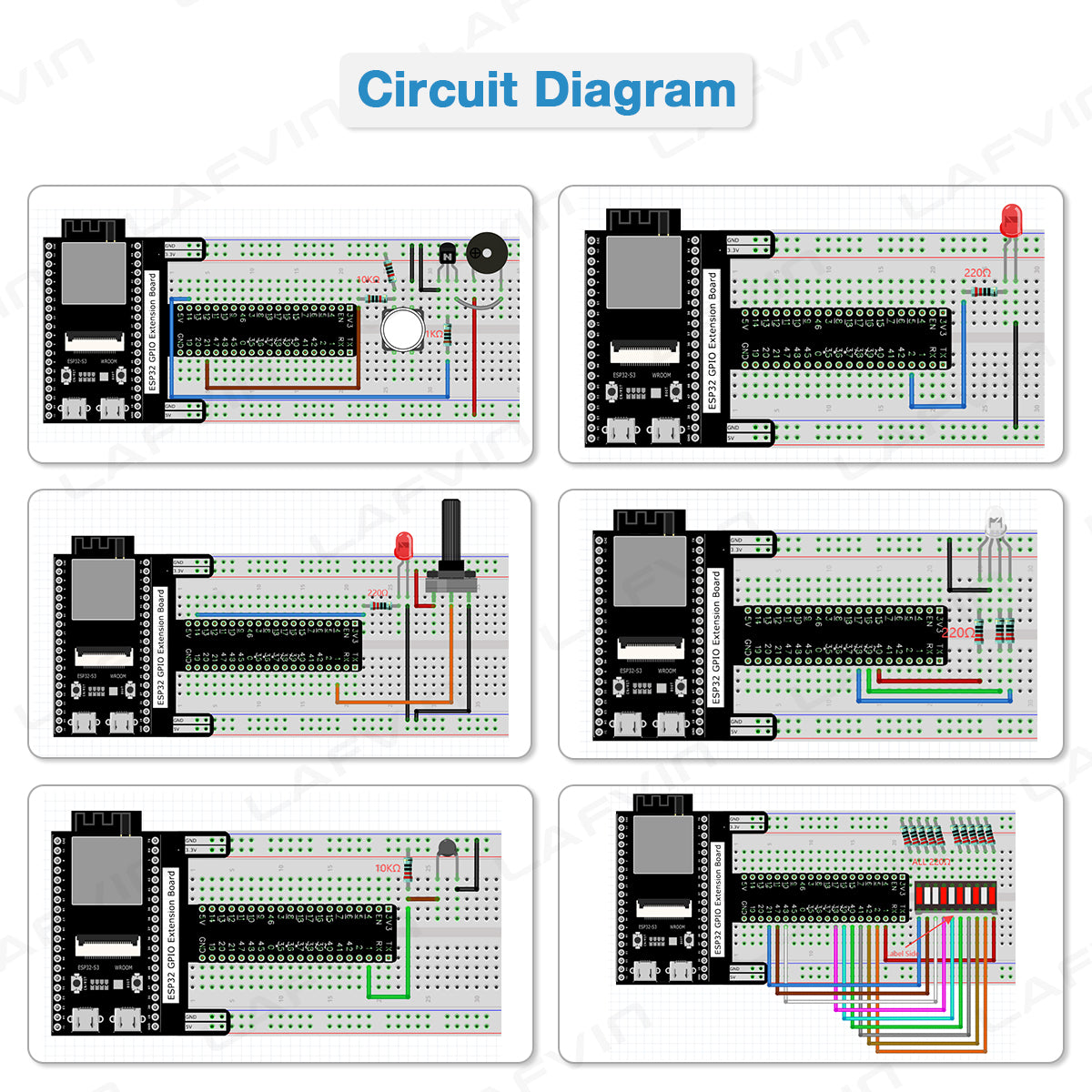 LAFVIN Basic Starter Kit for ESP32-S3-WROOM for Arduino IDE Programming Learning Kit with Tutorial