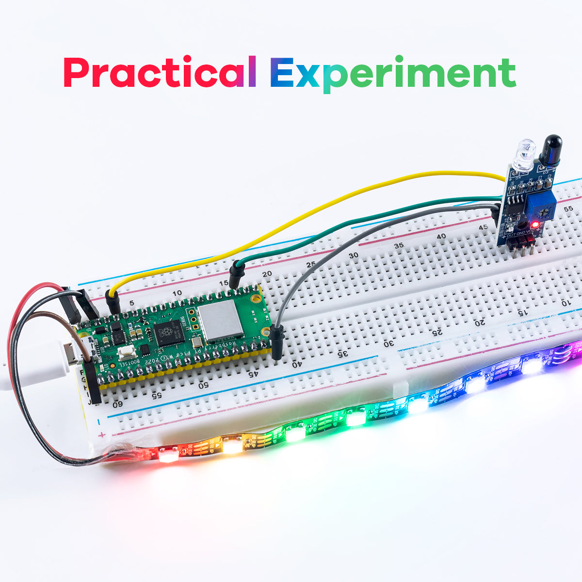 LAFVIN Ultimate Starter Kit for Pico W Module DIY Electronic Components, Support 3 Programming Languages, with Detailed Tutorial