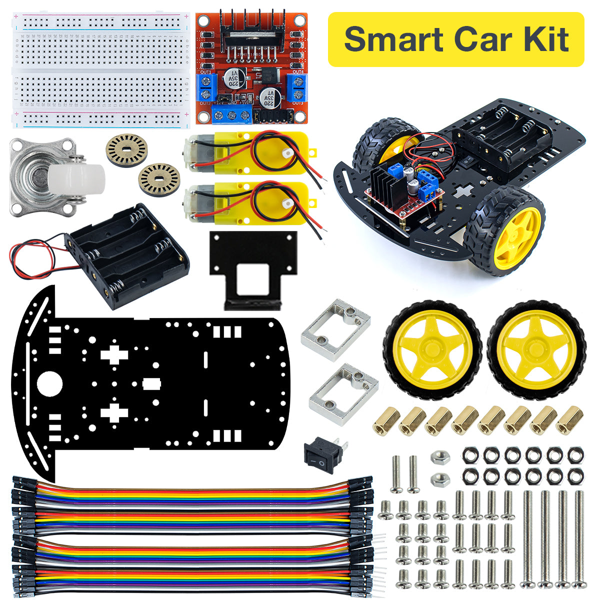 LAFVIN 2WD Robot Smart Car Chassis Kits Diy Kit for Arduino Education Robot Smart Car Kit