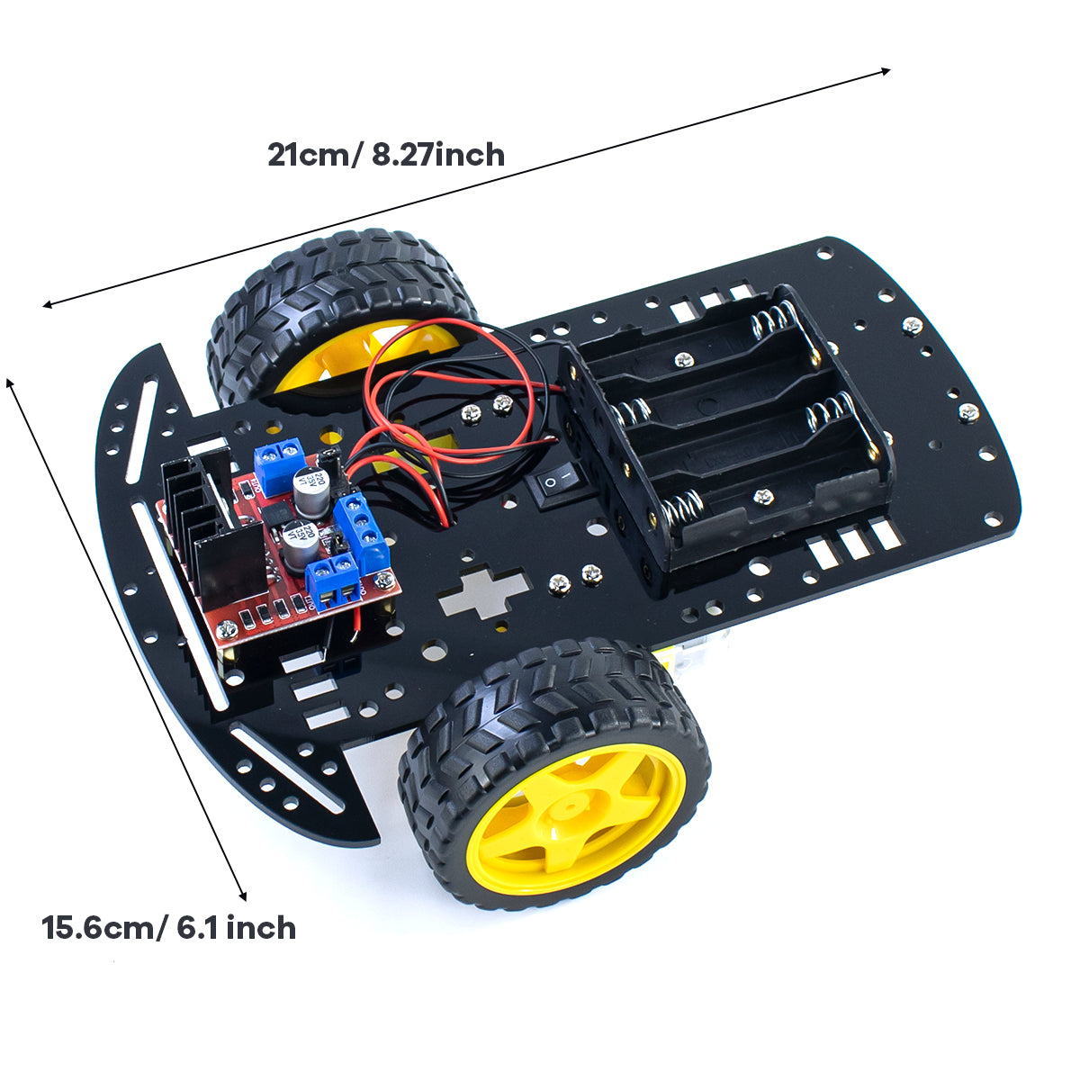 LAFVIN 2WD Robot Smart Car Chassis Kits Diy Kit for Arduino Education Robot Smart Car Kit