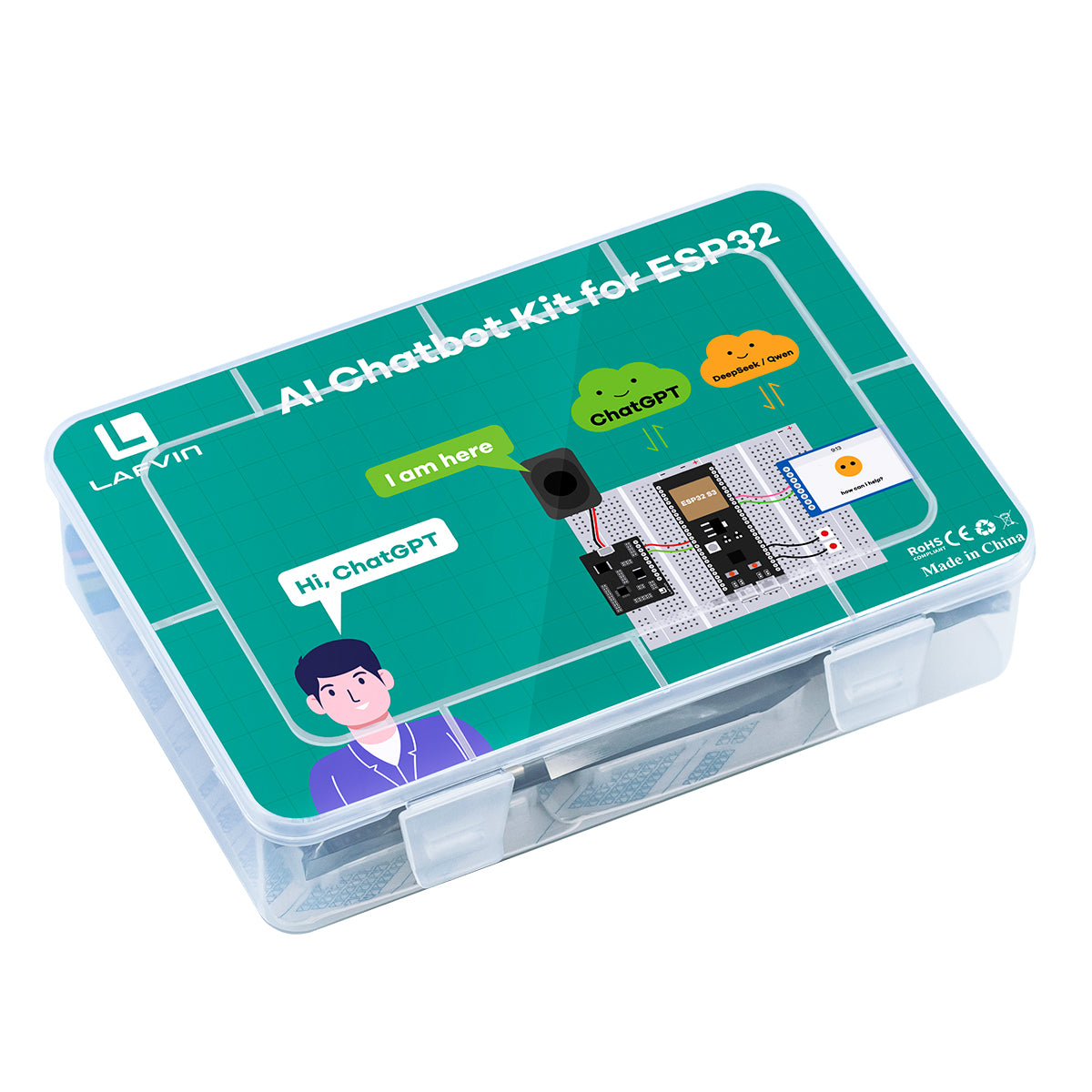 LAFVIN AI Chatbot Kit for ESP32 S3 Control Board Xiao Zhi AI Chatbot DIY Emotional Communication Learning Kit