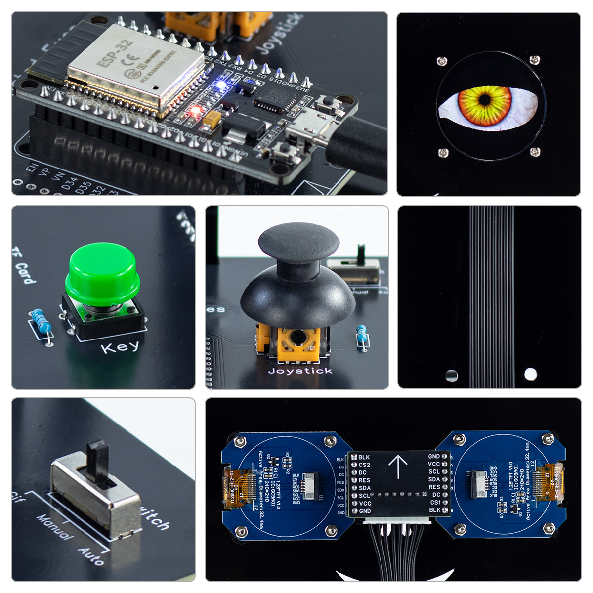 LAFVIN Bionic Eye Robot Kit with ESP32-DEVKIT-V1 Controller Module Programming, Programmable Kit, Includes Expansion Board