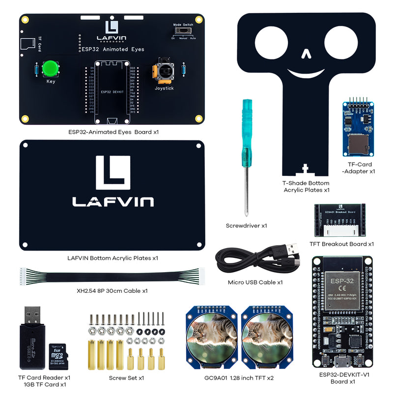LAFVIN Bionic Eye Robot Kit with ESP32-DEVKIT-V1 Controller Module Pro