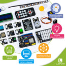 LAFVIN ESP32 IoT Learning Kit,ESP32 Core Controller Board with Multifunction Sensor Blocks,RFID Sensing Module,PIR Sensor Module