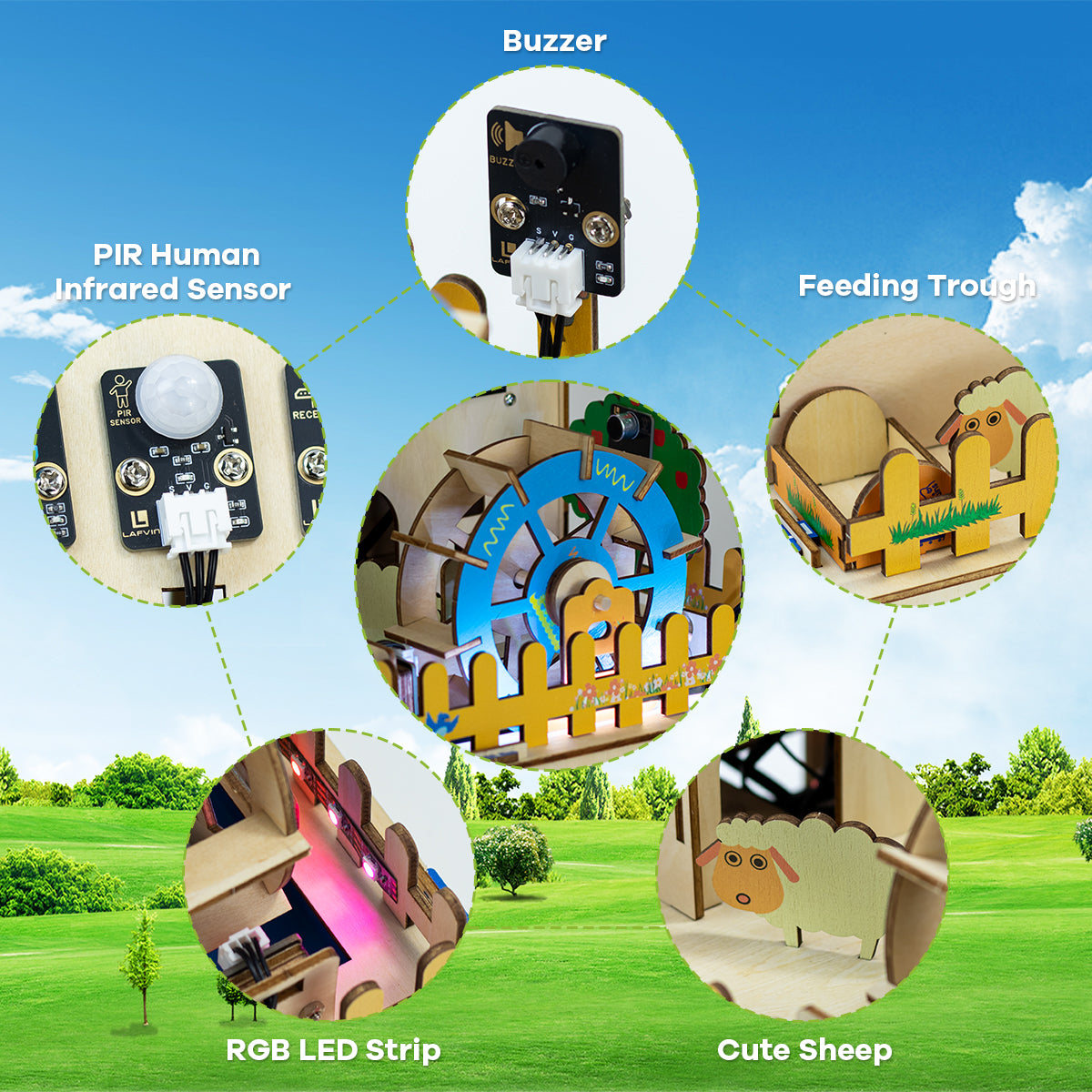 LAFVIN ESP32-IOT-Smart Farm Kit APP Remote Operation Voice Recognition Control Function DIY Programming Kit