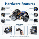 LAFVIN Micro:Bit-Smart Car 2WD Programmable DIY Robotics Kit STEM Educational Coding Building Kit for Students Beginners