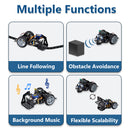 LAFVIN Micro:Bit-Smart Car 2WD Programmable DIY Robotics Kit STEM Educational Coding Building Kit for Students Beginners