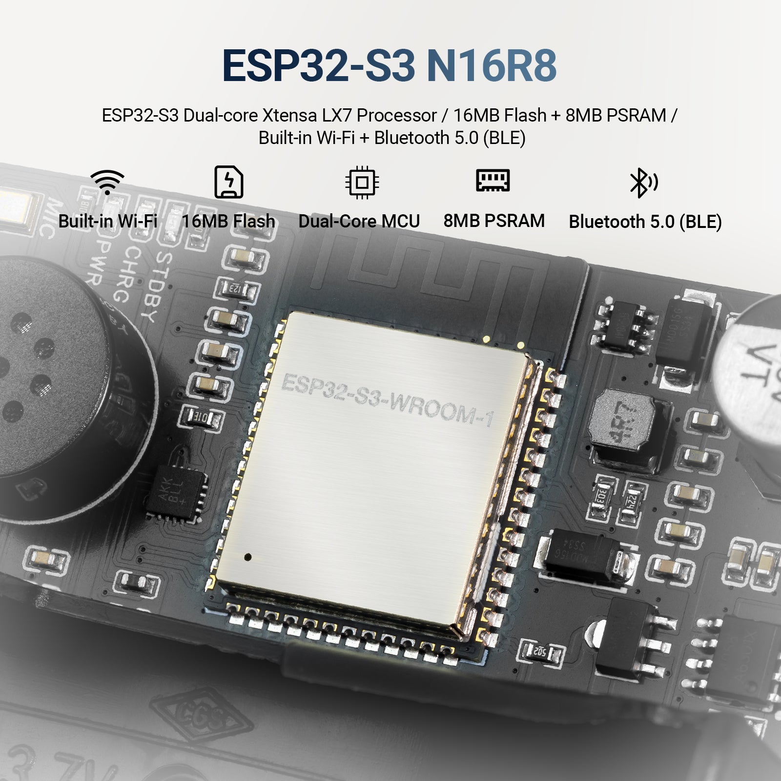 LAFVIN ESP32-S3 Desktop AI Gimbal Robot DIY Electronic Project Kit Desktop Robot Supports Gesture Recognition and Intelligent Voice Interaction Functions
