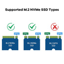 LAFVIN M.2 NVMe SSD Adapter for Raspberry Pi 5 - PCIe Gen3 High-Speed, Compatible with 2230/2242/2260/2280 sizes