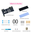 LAFVIN M.2 NVMe SSD Adapter for Raspberry Pi 5 - PCIe Gen3 High-Speed, Compatible with 2230/2242/2260/2280 sizes