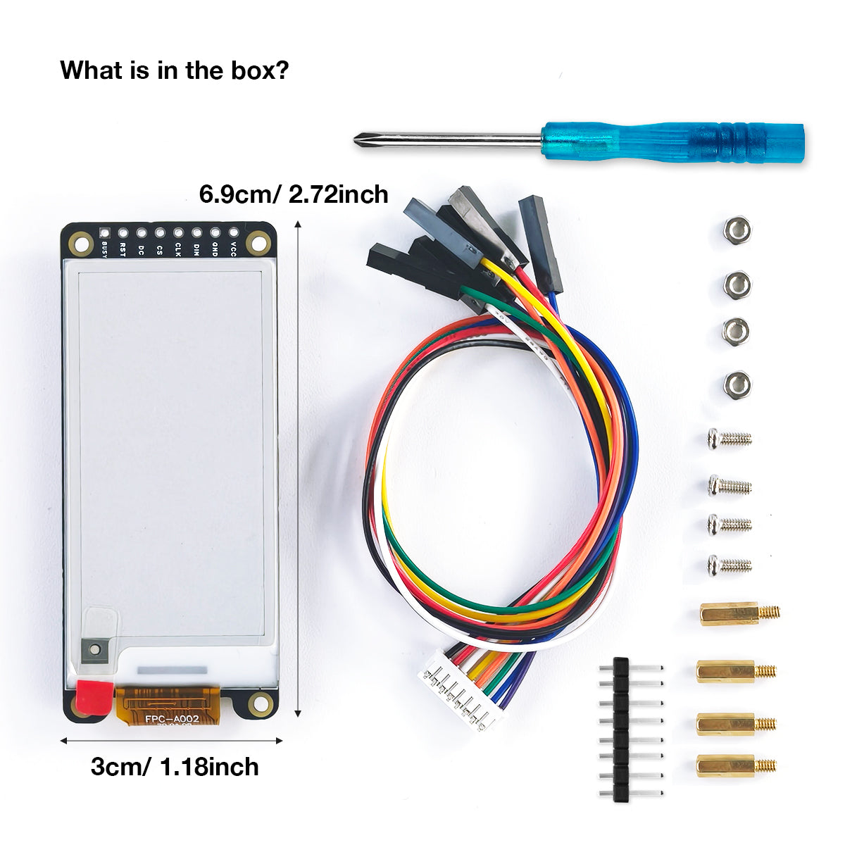 LAFVIN 2.13inch E-Ink Paper HAT Display Module Electronic Whiteboard NVMe M.2 SSD PCIe Compatible with Raspberry Pi 5/4B/3B+/3B/2B/A+/Zero W//Zero 2 W