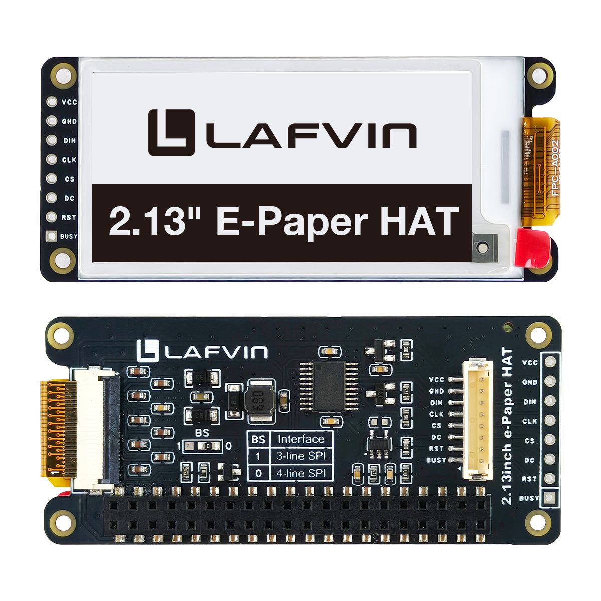 LAFVIN 2.13inch E-Ink Paper HAT Display Module Electronic Whiteboard NVMe M.2 SSD PCIe Compatible with Raspberry Pi 5/4B/3B+/3B/2B/A+/Zero W//Zero 2 W