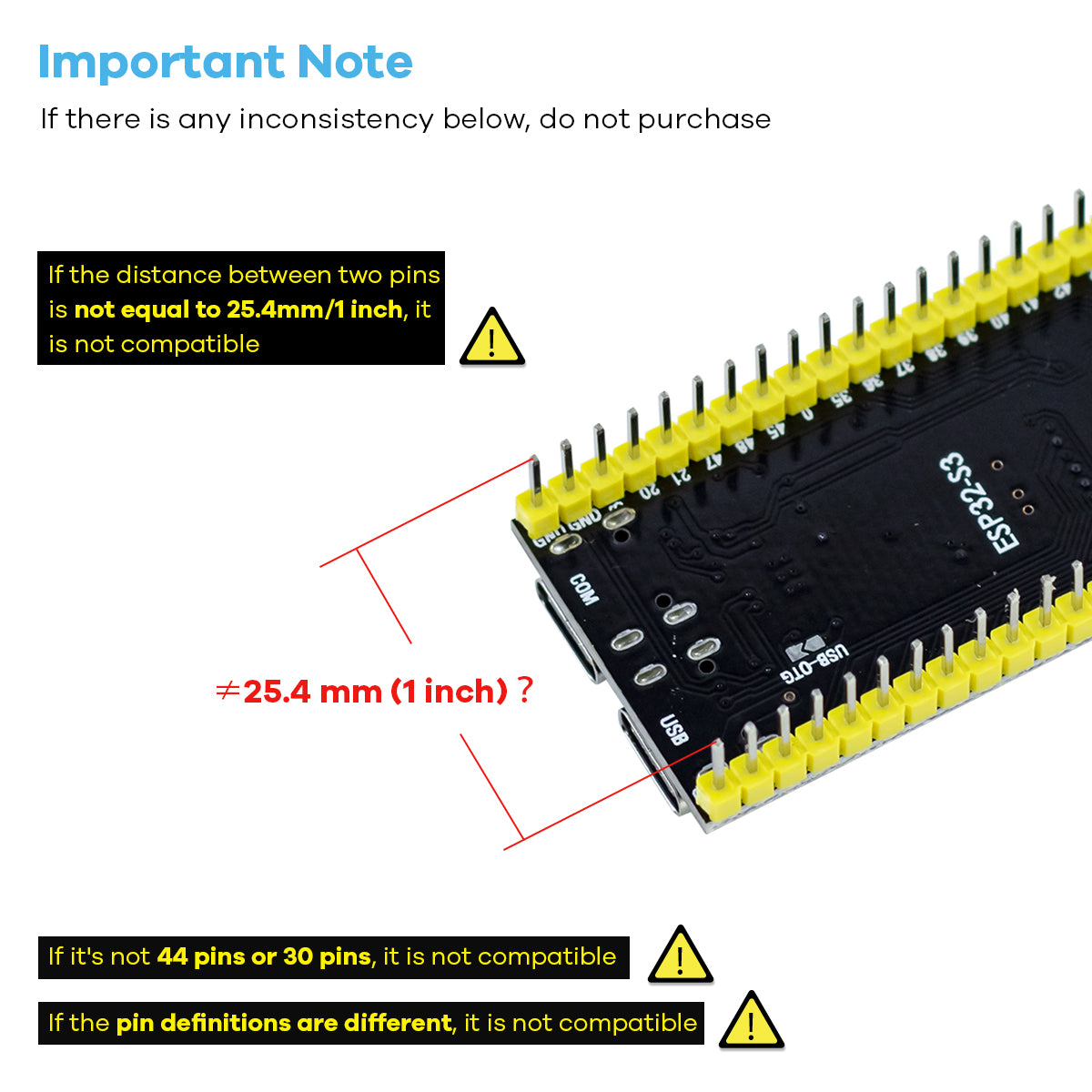 LAFVIN Breakout Board for ESP32/ESP32-S3 WROOM Module Sensor Blocks, Terminal Block Shield HAT with Pin Header