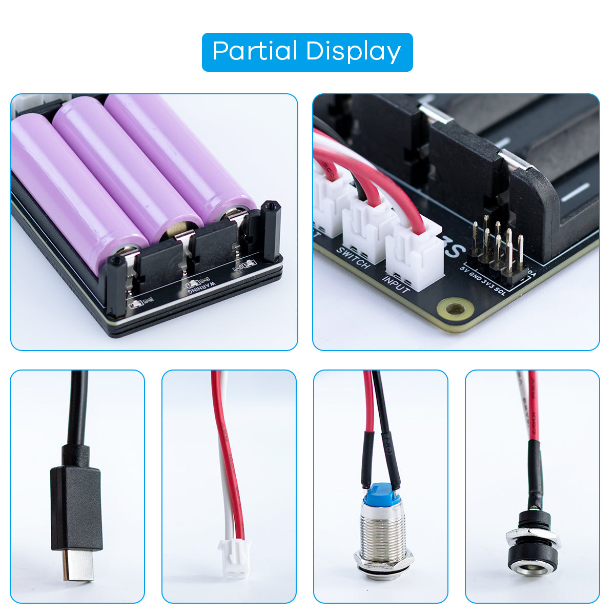 LAFVIN Uninterruptible Power Supply (UPS) Module for Raspberry Pi/Jetson Nano Supports Charging and Power Output at The Same Time 3S & 5V 5A Output