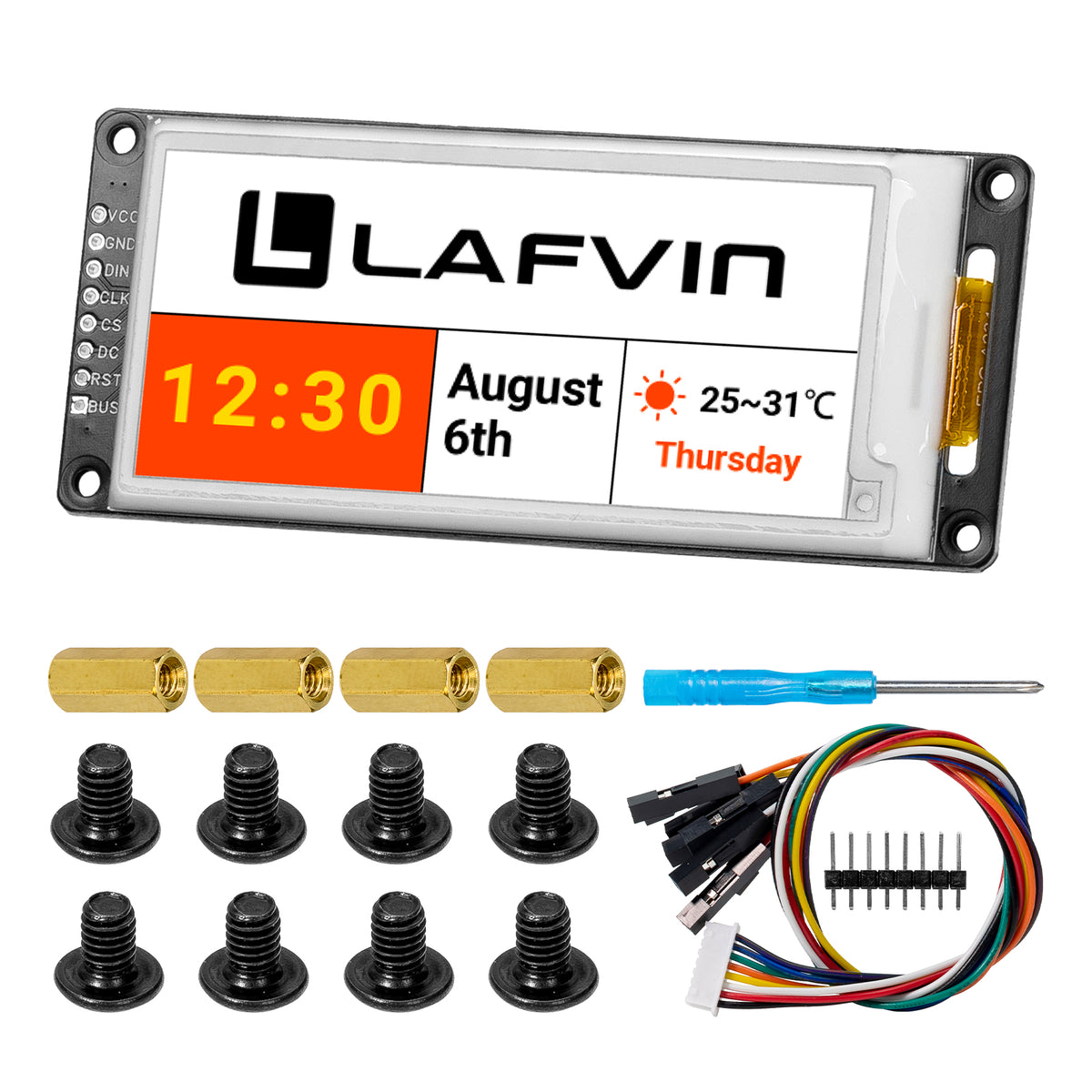 2.9inch E-paper Module Four-color Electronic Paper Display SPI E-Paper Screen with Ultra-Low Power & Wide Viewing Angle for Arduino