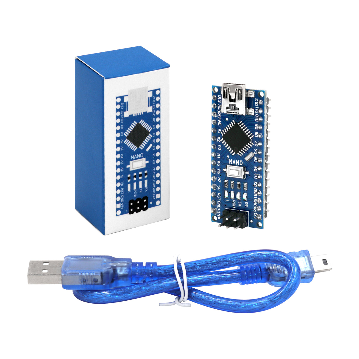 LAFVIN 3pcs/set Nano 3.0 Controller Board Nano Shield Expansion Board with Cable for Arduino for ATmega328P