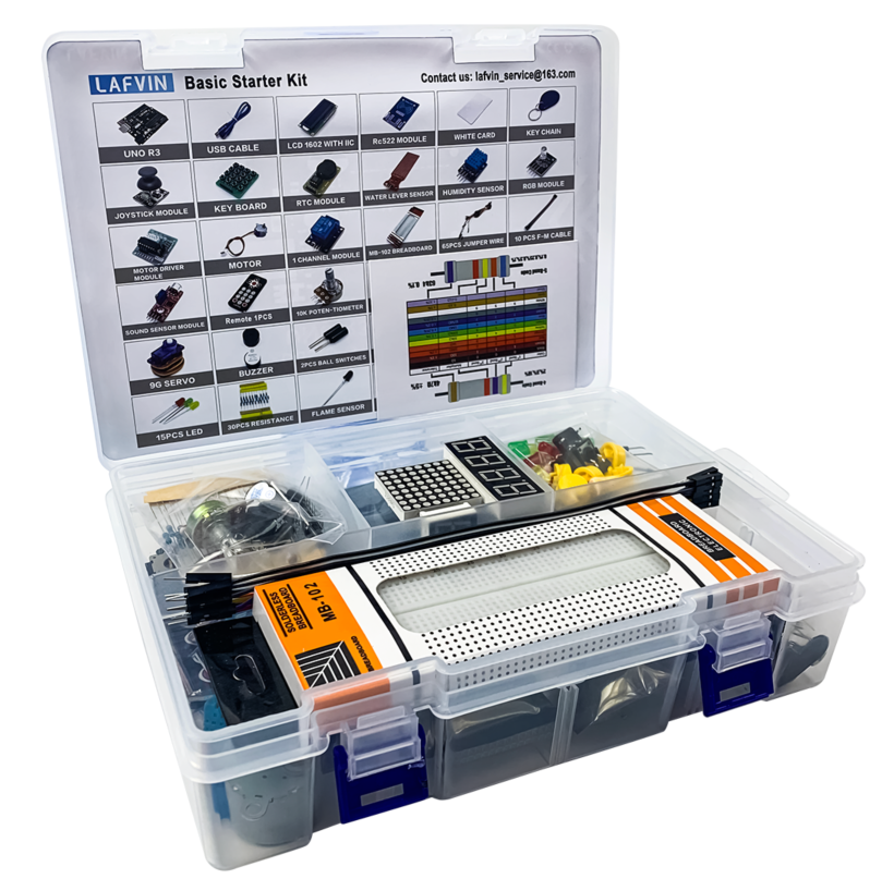 LAFVIN Starter Kit for Arduino UNO R3 Project UNO R3 Board Kit for Arduino Programming Project DIY Electronics Stater Learning Kit with Tutorial