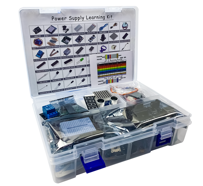 LAFVIN Power Supply Learning Kit for UNO R3 Project including Ultrasonic Sensor, LCD1602 with Tutorial for Arduino