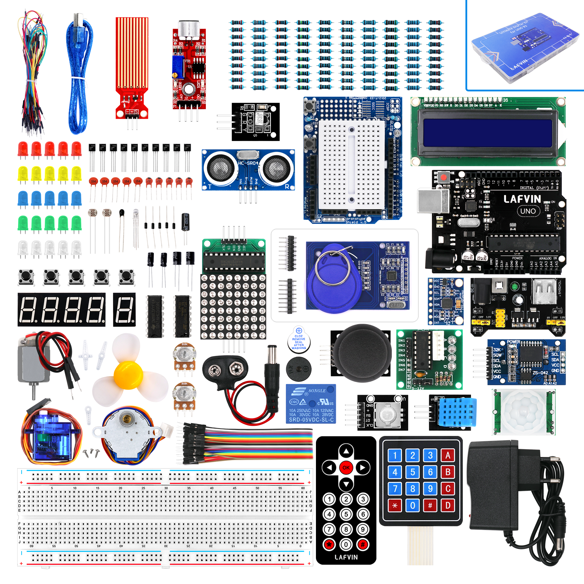 LAFVIN Ultimate Starter Kit for Arduino UNO Upgraded Full Version Starter Programming Learning Kit DIY Project with Tutorial