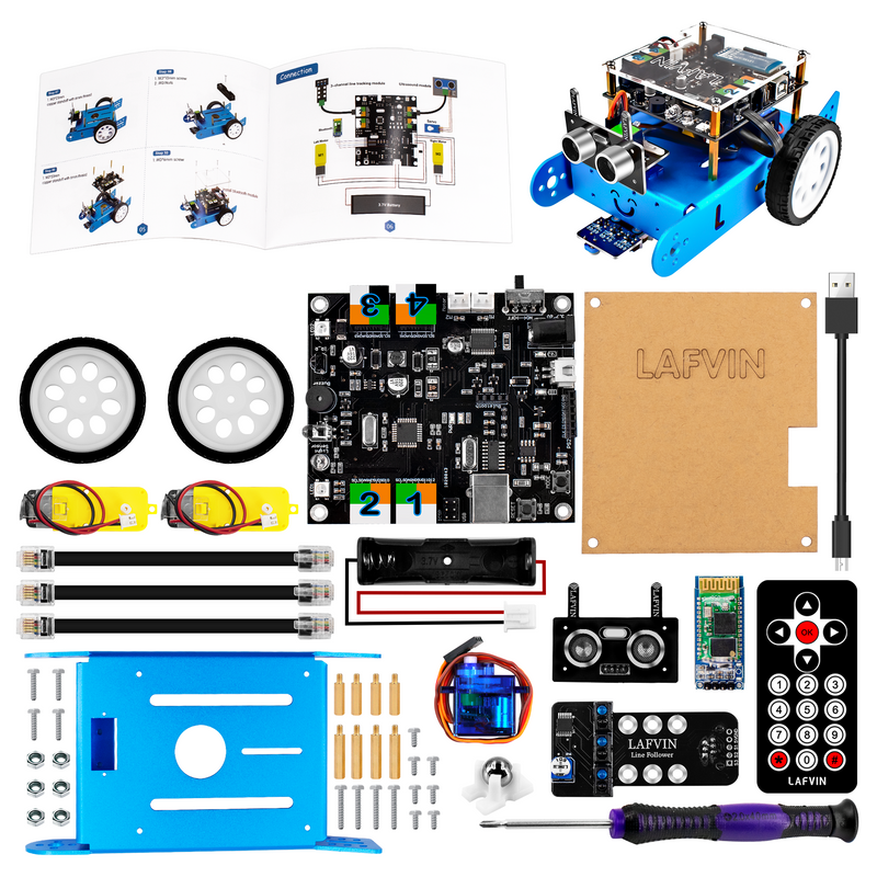 LAFVIN IBOT Programmable Education Robot Car Kit for Arduino Graphical Programming with User Manual