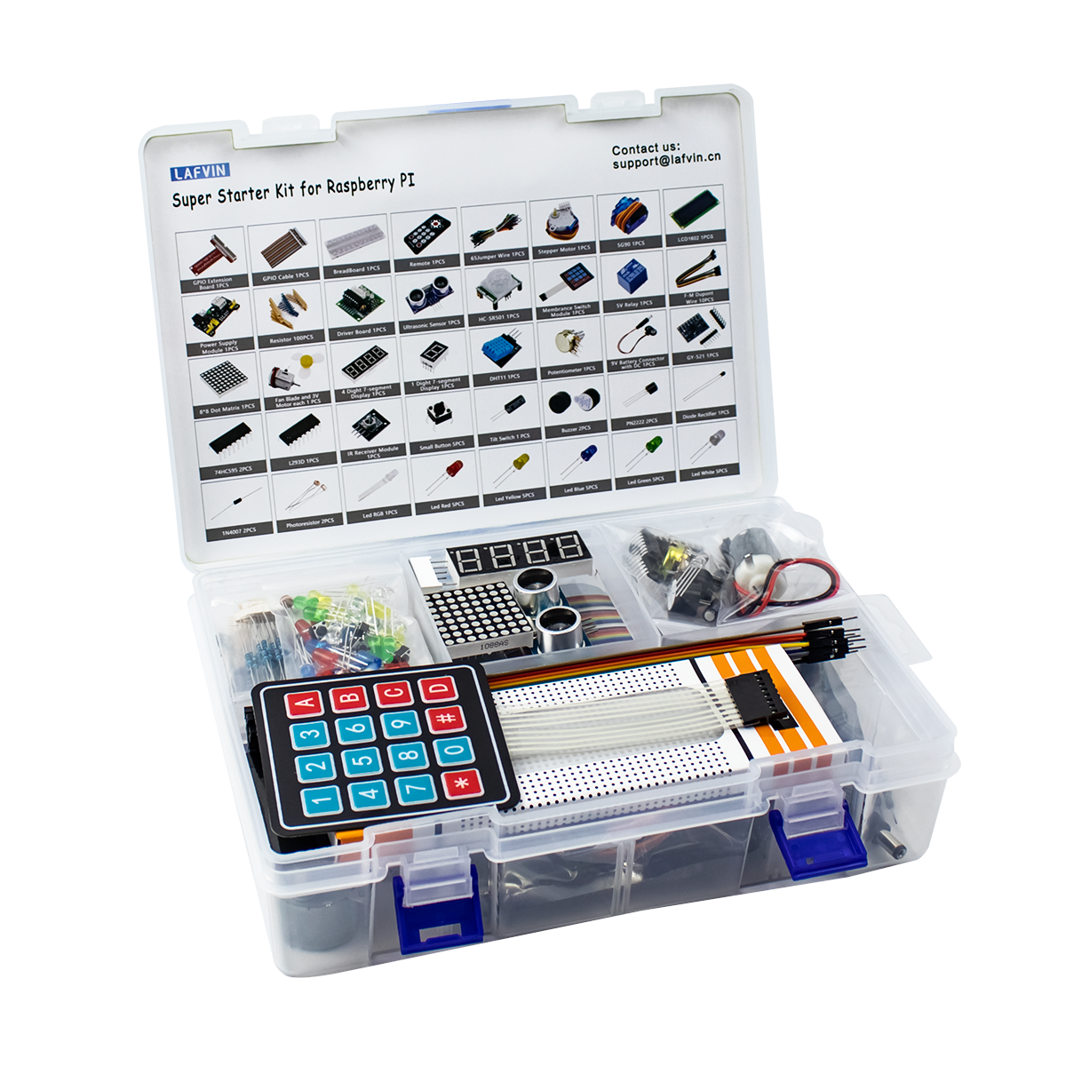 LAFVIN Super Starter Kit for Raspberry Pi, Supports Model 4 3B+ 3B 3A+ 2B 1B+ 1A+ Zero W+ Diy Kit