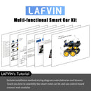 LAFVIN Multi-functional Smart Robot Car Kit for Arduino for UNO , with Ultrasonic Sensor, Bluetooth Module, Line Tracking Module