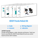 LAFVIN DIY 4-DOF Panda Robot Kit Programmable Dancing Robot Kit For Ar