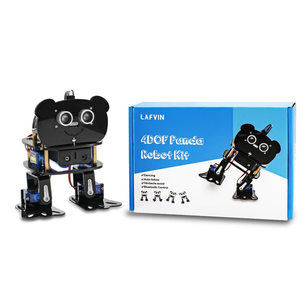 LAFVIN DIY 4-DOF Panda Robot Kit Programmable Dancing Robot Kit for Arduino Nano Electronic Kit/ Support Android APP Control
