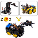 LAFVIN Mechanical 4WD Robot Arm Car Kit for Arduino Robot Car Robot Arm Programmable STEM Toys/Support Android