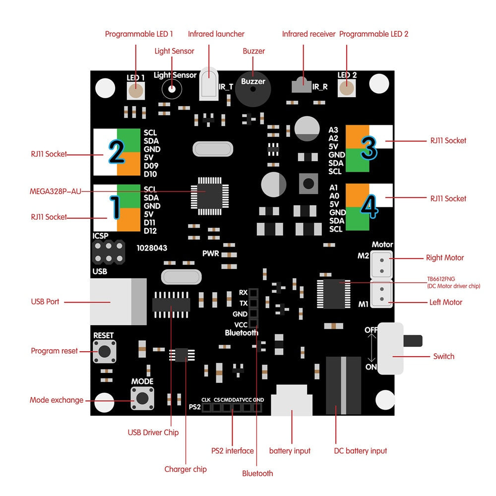 LAFVIN IBOT Programmable Education Robot Car Kit for Arduino Graphical Programming with User Manual