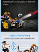 LAFVIN Smart Robot Car 2WD Chassis Kit with Ultrasonic Module, L298N Driver Board, Remote, IR Control for Arduino UNO DIY Kit
