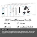 NEW LAFVIN 4DOF Acrylic Toys Robot Mechanical Arm Claw Kit for Arduino for UNO R3 DIY Robot with CD Tutorial