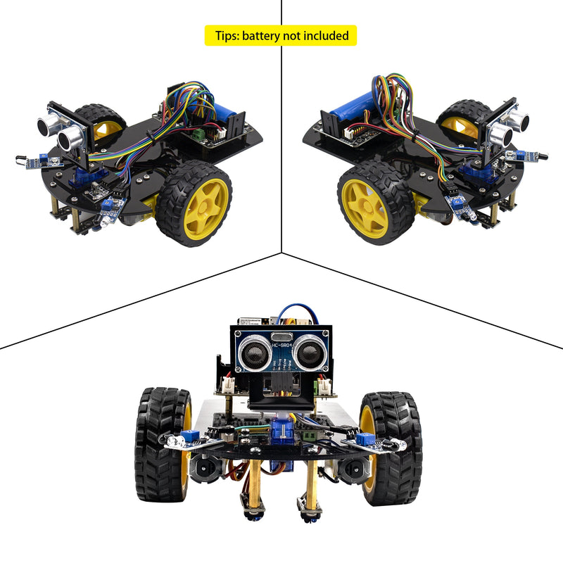 LAFVIN 4WD Smart Robot Car Kit Upgraded V2.0 for Arduino 