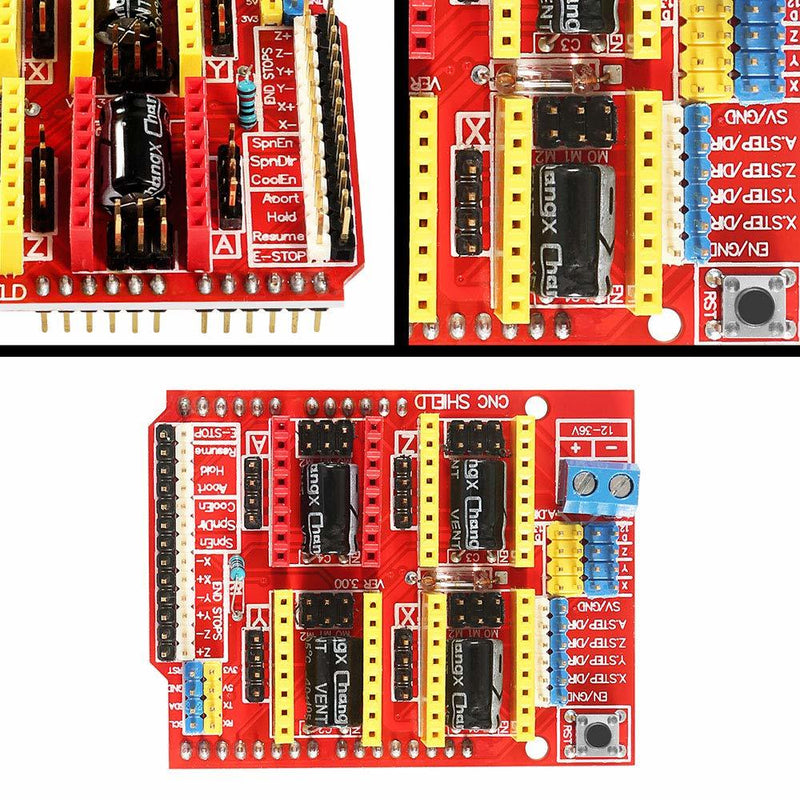Arduino Nano CNC Shield DRV8825 Kit w/ 3x Optical Sensor + 3x 2M Stepper  Cables