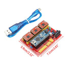 CNC Shield V4+ Nano 3.0 A4988 3 Axis Stepper Driver Board Engraving Machine Set